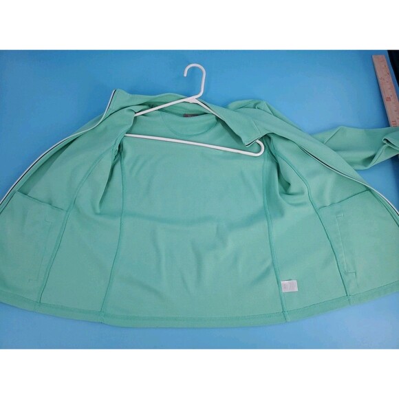 Talbots  Sz M Activewear Jacket Zipped Lightweight Pockets Green Preppy - Picture 7 of 13